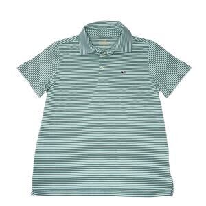 Vineyard Vines Striped Sankaty Polo Size Medium (12-14)
